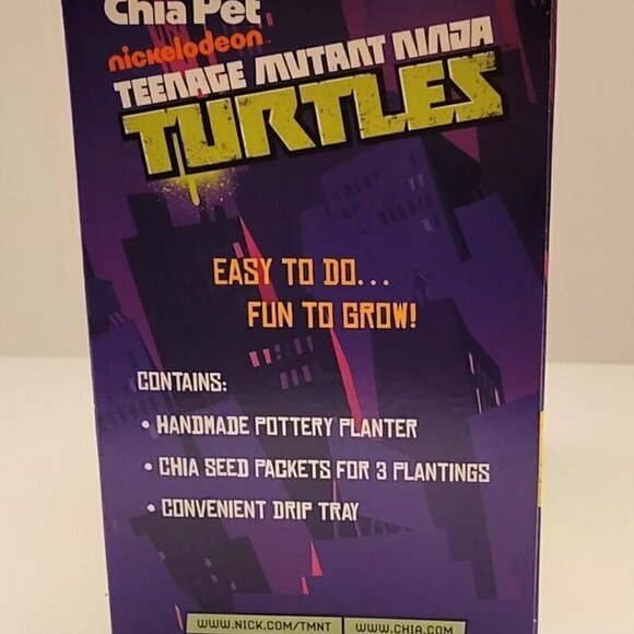 Chia Pet Nickelodeon Teenage Mutant Ninja Turtles TMNT Decorative Planter NEW - Picture 4 of 5